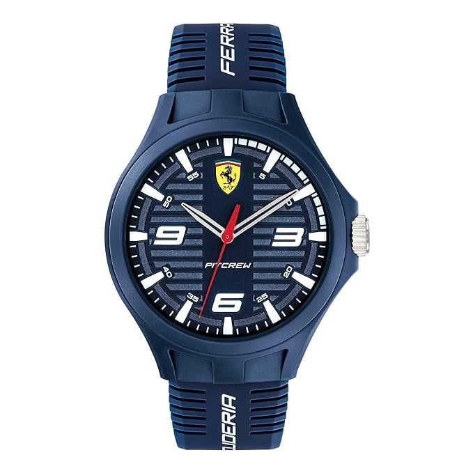 MENS FERRARI SCUDERIA PITCREW BLUE DIAL WATCH (1 of 5)