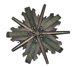 WILLIAM SPRATLING STERLING SILVER NATURAL TURQUOISE STARBURST PENDANT BROOCH PIN    William