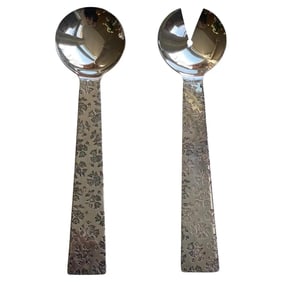 MICHEAL GRAVES For SWID POWELL And REED & BARTON SALAD TONGS in SILVER PLATE