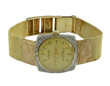 MENS JAEGER LE COULTRE MASTER MARINER 14K DIAMOND WATCH   A stunning Vintage Men's Estate Jaeger Le