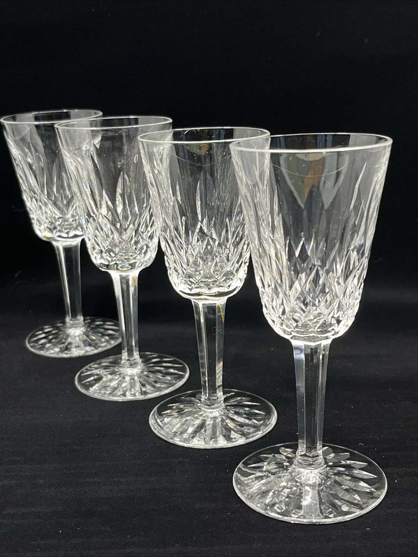 Set of 10 WATERFORD CRYSTAL LISMORE SHERRY GLASSES 5-1/8 In. - Other Notes: Kotler's Auction: Set of 10 WATERFORD CRYSTAL LISMORE SHERRY GLASSES 5-1/8 In. - Other Notes: Kotler's Auction Gallery can arrange shipping for this item.