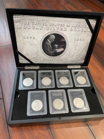 BRADFORD EXCHANGE MORGAN DOLLAR COIN SILVER COLLECTION   15 Coins in all, in approximately VG (Very