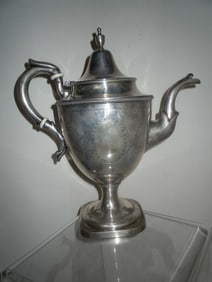 FRANCIS W. COOPER, NEW YORK CITY, COIN SILVER TEAPOT   A F.W. COOPER COIN SILVER TEAPOT  F. W.