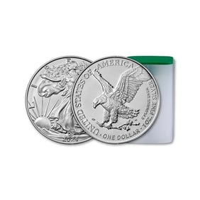  2024 $1 1-oz SILVER EAGLE BU 20-Coin Roll Set of 20 Coins 