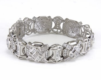 HEAVY & WIDE LINK ESTATE 925 STERLING SILVER MENS BRACELET Metal Type: 925 Sterling Silver Total