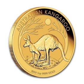 2019 AUSTRALIAN 1 OZ GOLD KANGAROO BULLION COIN BACKGROUND: The Australian 1 0z Gold Kangaroo is