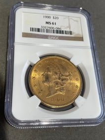 1900 $20 LIBERTY DOUBLE EAGLE NGC MS61 US GOLD COIN GRADED Other Notes: Kotler's Auction