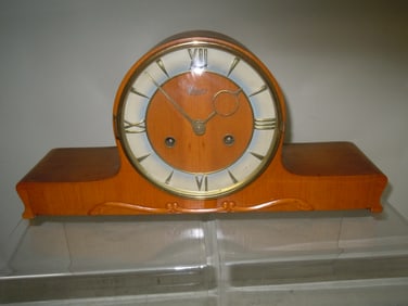 URGOS GERMANY 8 DAY WESTMINSTER CHIME MANTLE CLOCK   An Outstanding Antique URGOS Made in Germany 8