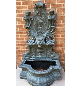MASSIVE BRONZE GARGOYLE MERMAID WATER FOUNTAIN 54 in. H x 31 in W Superb high relief detail and a