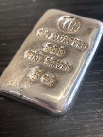 GO AWAY FED .999 FINE SILVER 5 OZ CHUNKY POURED LOAF BULLION INGOT BAR     Other Notes: Kotler's