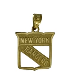VINTAGE 14KT GOLD NEW YORK RANGERS CHARM PENDANT NHL