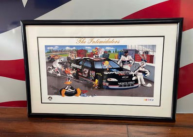 DALE EARNHARDT SR THE INTIMIDATORS LOONEY TUNES NASCAR AP LITHO w/ COA (Artist Proof)   A rare
