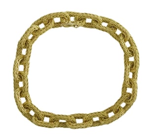 CHUNKY ITALIAN 18K WHEAT CHAIN LINK BRACELET 35.2 Gr. 10mm. WIDE LINK  DETAILS:   - Marked; ''18K