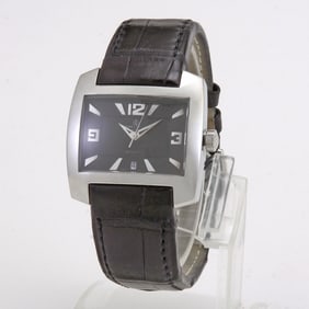 BAUME & MERCIER HAMPTON SPIRIT REF 65394 GREY AND SILVER AUTOMATIC SWISS STATEMENT WATCH    With
