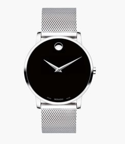 MEN'S MUSEUM CLASSIC WATCH, 40 MM STAINLESS STEEL CASE, BLACK MUSEUM DIAL   With silver-toned dot