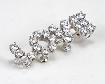 2.39CTTW DIAMOND, 18KT WHITE GOLD ''LOVE'' BROOCH    The brooch crafted in 18kt white gold