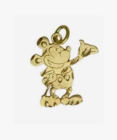 14KT GOLD MICKEY MOUSE CHARM PENDANT DISNEY    An outstanding vintage 14kt Gold Mickey Mouse Charm