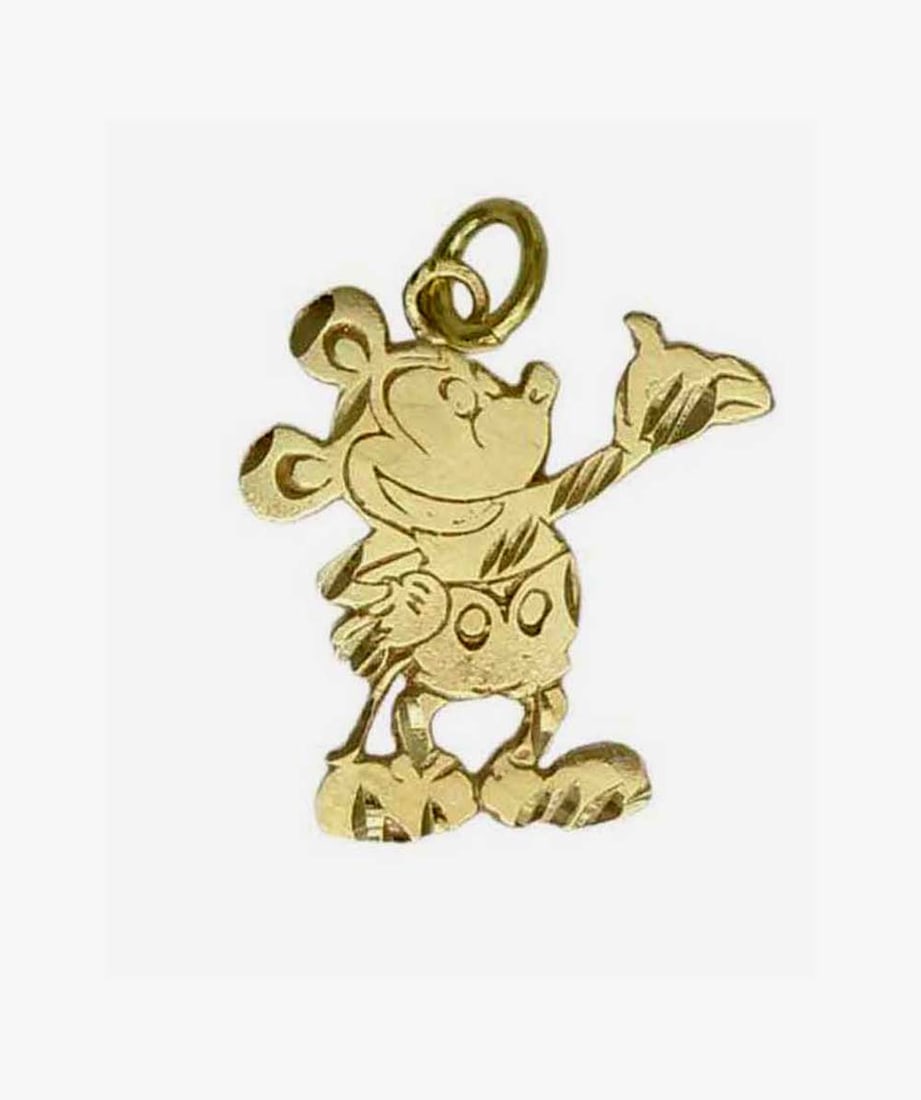 14KT GOLD MICKEY MOUSE CHARM PENDANT DISNEY An outstanding vintage 14kt Gold Mickey Mouse Charm: 14KT GOLD MICKEY MOUSE CHARM PENDANT DISNEY An outstanding vintage 14kt Gold Mickey Mouse Charm Pendant Disney, polished and diamond cut finish with nice color shape and lines. DETAILS: - SIZE: 7/8 I
