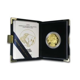 2006-W 1 OZ PROOF GOLD BUFFALO (w BOX & COA) .999 Pure Gold