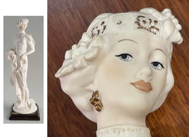 GIUSEPPE ARMANI SPRING MELODIES LADY WITH SUNSHADE PORCELAIN FIGURINE 1987 FLORENCE 958F, 14-1/2