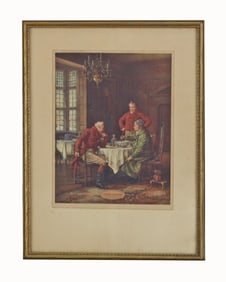 19TH CENTURY CONTINENTAL SCHOOL INTERIOR SCENE: LIKELY ITALIAN. - Signed in plate lower right.