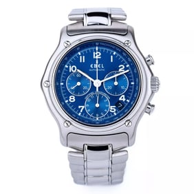EBEL LE MODULAR CHRONOGRAPH | REF. E 9137240 | BLUE DIAL | STAINLESS STEEL Pre-owned, excellent