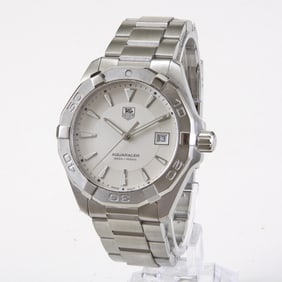 TAG HEUER AQUARACER 41mm 300M SWISS QUARTZ SILVER DIAL MEN'S WATCH WAP1111 With a Swiss quartz