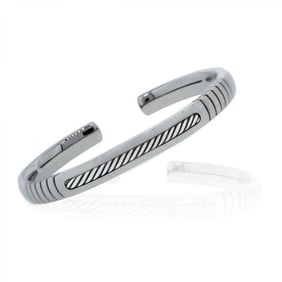 DAVID YURMAN TITANIUM STERLING SILVER CUFF BRACELET Authentic Womans DAVID YURMAN TITANIUM and