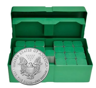 2005 SILVER EAGLE OPEN MONSTER BOX OF 500 COINS DETAILS: - This box contains 500 1 oz of