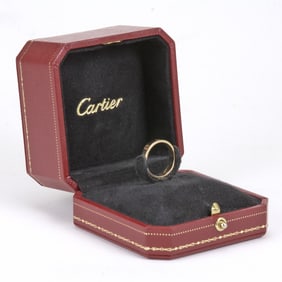 AUTHENTIC 18KT YELLOW GOLD 3.5MM CARTIER ''LOVE'' RING SZ: 53 W BOX & PAPERS 18kt Yellow Gold