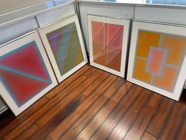 RICHARD ANUSZKIEWICZ (FOUR) COLOR SCREENPRINT ON PAPER (POLISH/AMERICAN, 1930-2020) Richard