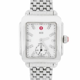 MICHELE DECO 0.08CTW STAINLESS 28MM WATCH MW06V00A0046 An Outstanding MICHELE Women's