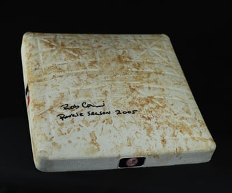 ROBINSON CANO SIGNED 2005 YANKEES STADIUM GAME USED BASE STEINER COA & MLB HOLO 2005 Yankee