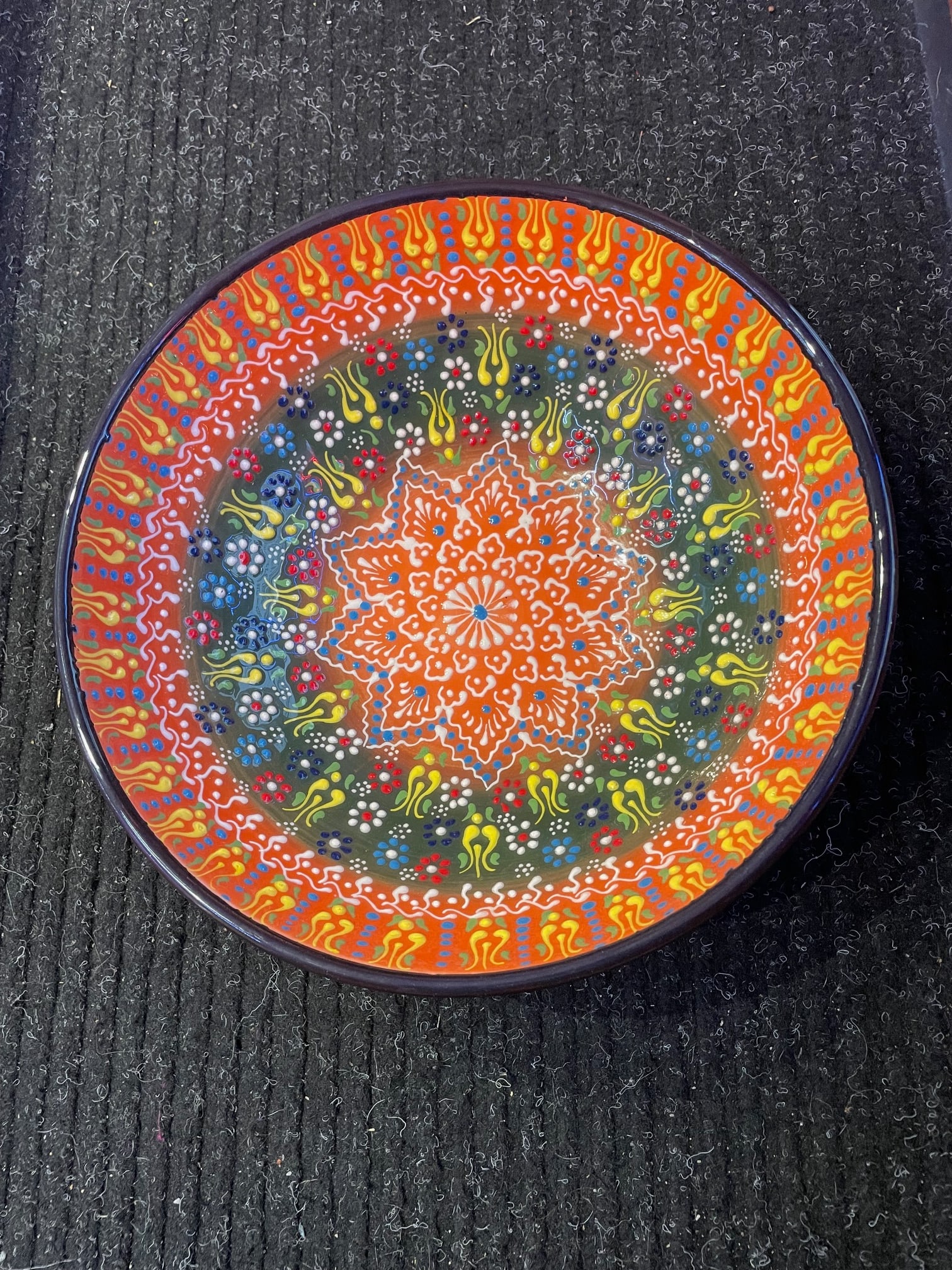 MASSIVE COLORFUL HAND PAINTED MAJOLICA SALAD BOWL 12 In. POSSIBLY PORTUGUESE DETAILS: - SIZE: 12: MASSIVE COLORFUL HAND PAINTED MAJOLICA SALAD BOWL 12 In. POSSIBLY PORTUGUESE DETAILS: - SIZE: 12 In. (Wide) x 4 In. Height. - Other Notes: Kotler's Auction Gallery can arrange shipping for this item.