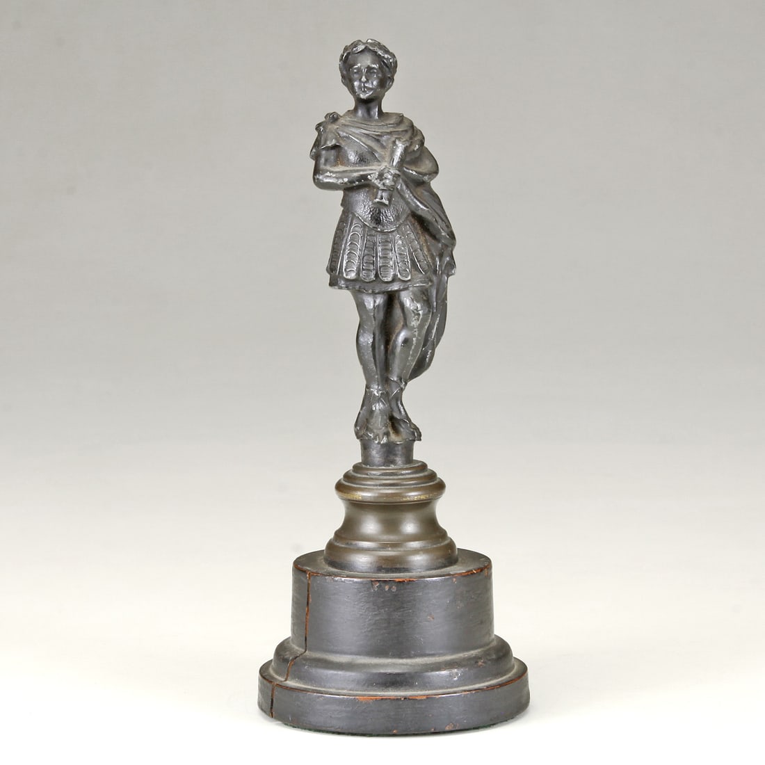 PATINATED SPELTER ROMAN EMPEROR SCULPTURE c1890 Artist: Un-known European, 19th Century (1 of 10)
