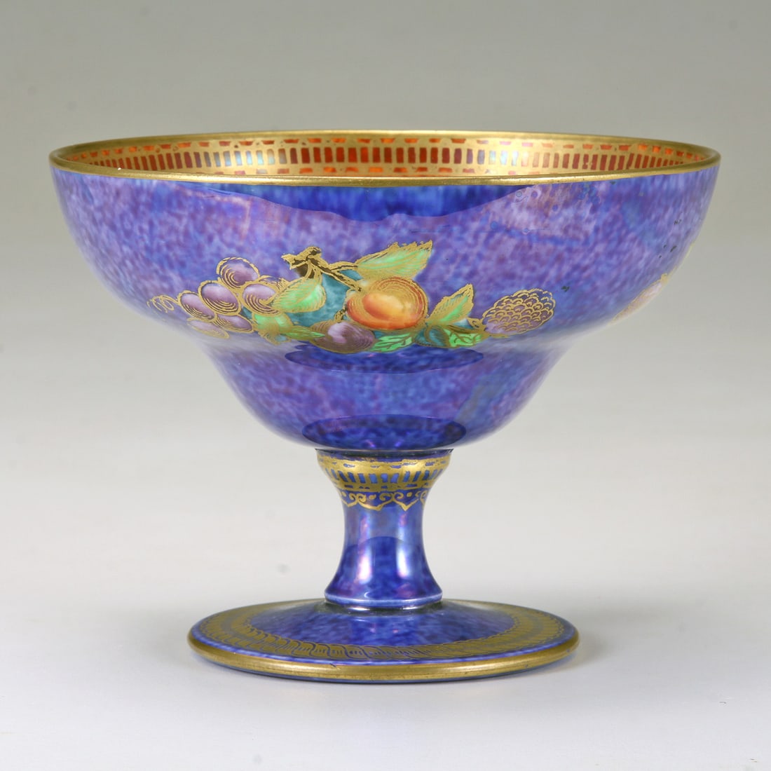 DAISY MAKEIG-JONES, FOR WEDGWOOD REF: Z5457 ?BLUE FRUIT? LUSTRE BOWL ca. 1930 Daisy Makeig-Jones, (1 of 7)