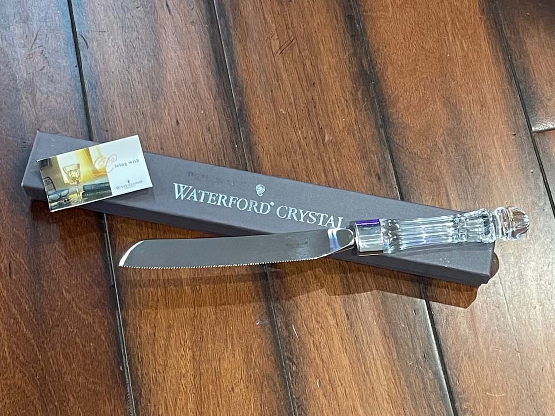 WATERFORD CRYSTAL BRIDAL CAKE KNIFE w/ BOX & PAPERS The Waterford Bridal Cake Knife is a (1 of 6)