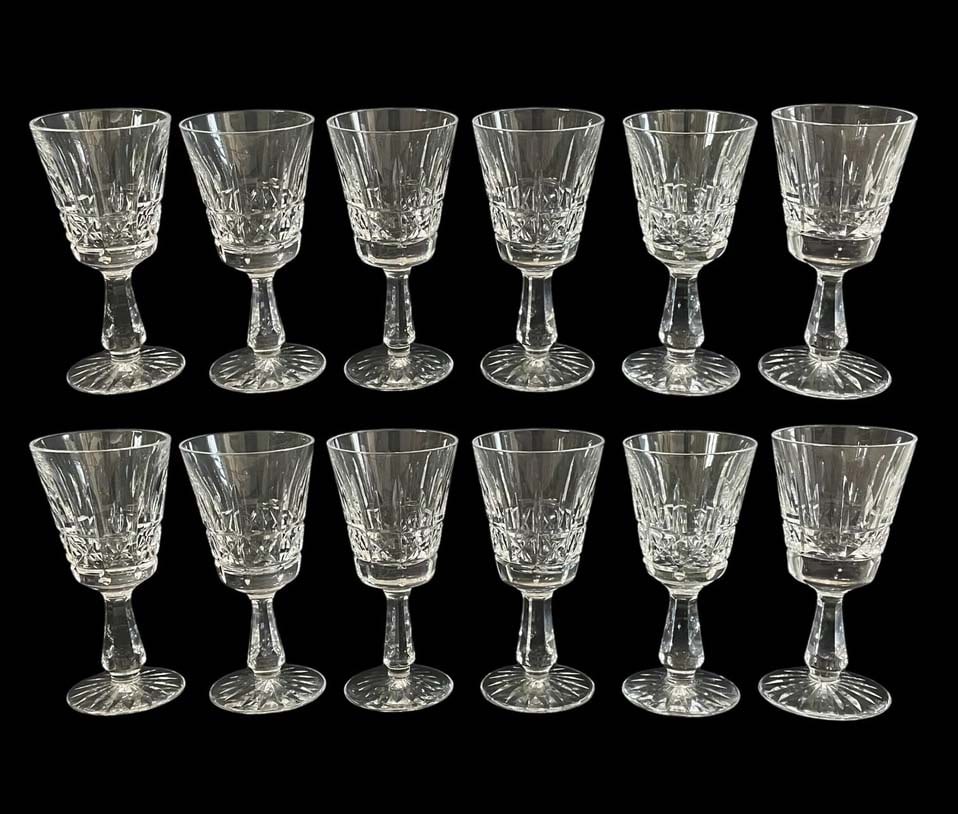 12 WATERFORD (IRISH) CRYSTAL KYLEMORE CLARET WINE GLASS 6 In. This lot is for a set of 12 (1 of 2)