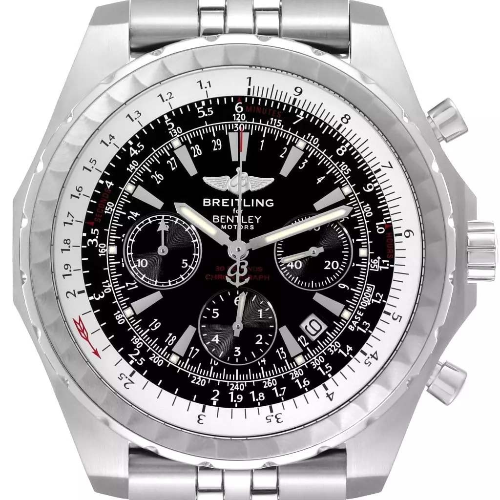 BREITLING BENTLEY MOTORS T BLACK DIAL 49MM CHRONOGRAPH MEN'S WATCH A25363 DETAILS: Brand:: BREITLING BENTLEY MOTORS T BLACK DIAL 49MM CHRONOGRAPH MEN'S WATCH A25363 DETAILS: Brand: Breitling Ref: A25363 Model: Bentley Motors T Serial: 2265*** Gender: Men?s Movement: Swiss Automatic Crystal 