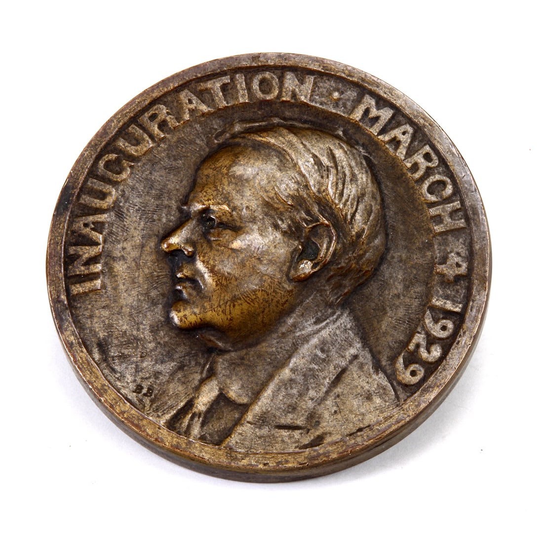 HIGH GRADE: 1929 HERBERT HOOVER: ''OFFICIAL INAUGURAL MEDAL'' BRONZE 70MM MINTAGE: 1012 Herbert (1 of 6)