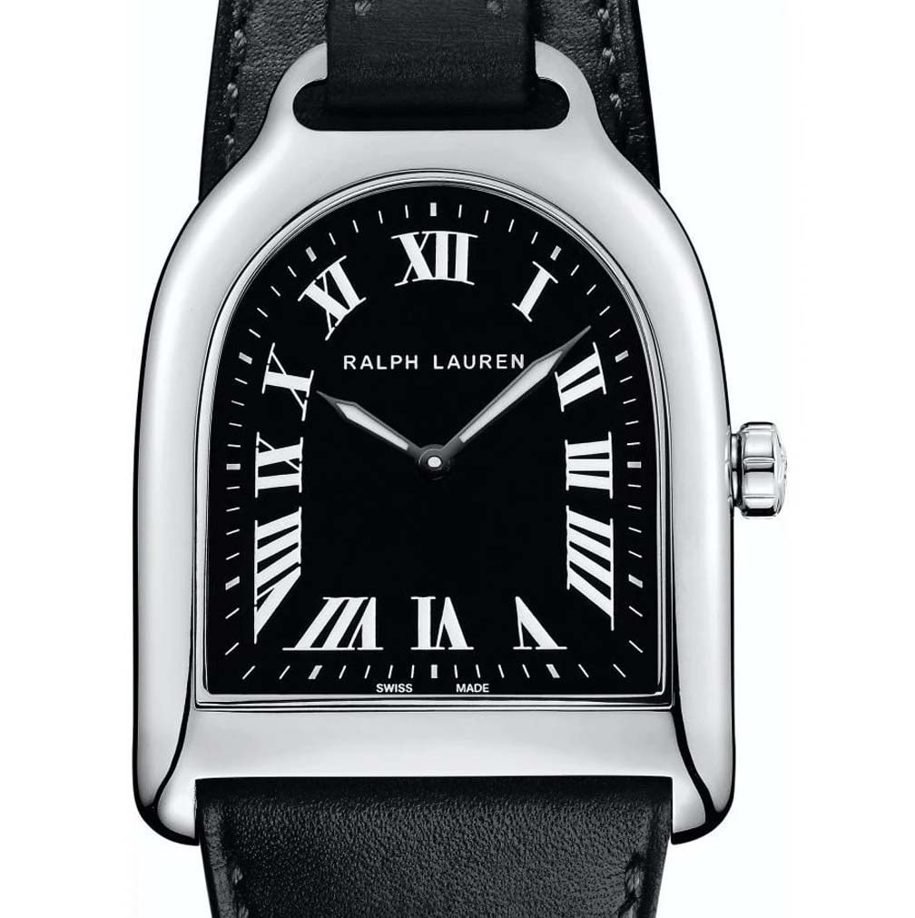 LADIES RALPH LAUREN BLACK STIRRUP SWISS QUARTZ WATCH RL688 The Ralph Lauren Stirrup watch (ref. (1 of 3)