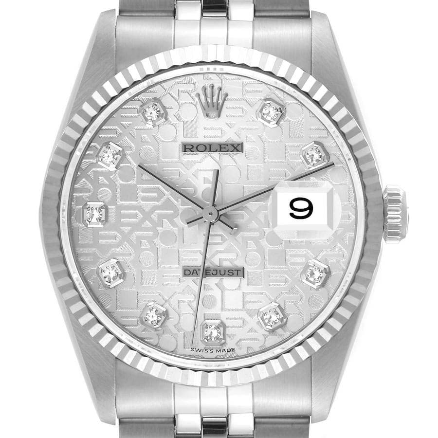 MENS ROLEX DATEJUST 116234 18K GOLD/ STAINLESS STEEL FACTORY DIAMOND JUBILEE DIAL (FULL SET BOX &: MENS ROLEX DATEJUST 116234 18K GOLD/ STAINLESS STEEL FACTORY DIAMOND JUBILEE DIAL (FULL SET BOX & PAPERS) ROLEX DATEJUST 116234 18K SS FACTORY DIAMOND JUBILEE DIAL Outstanding pre-owned Gentleman's Da