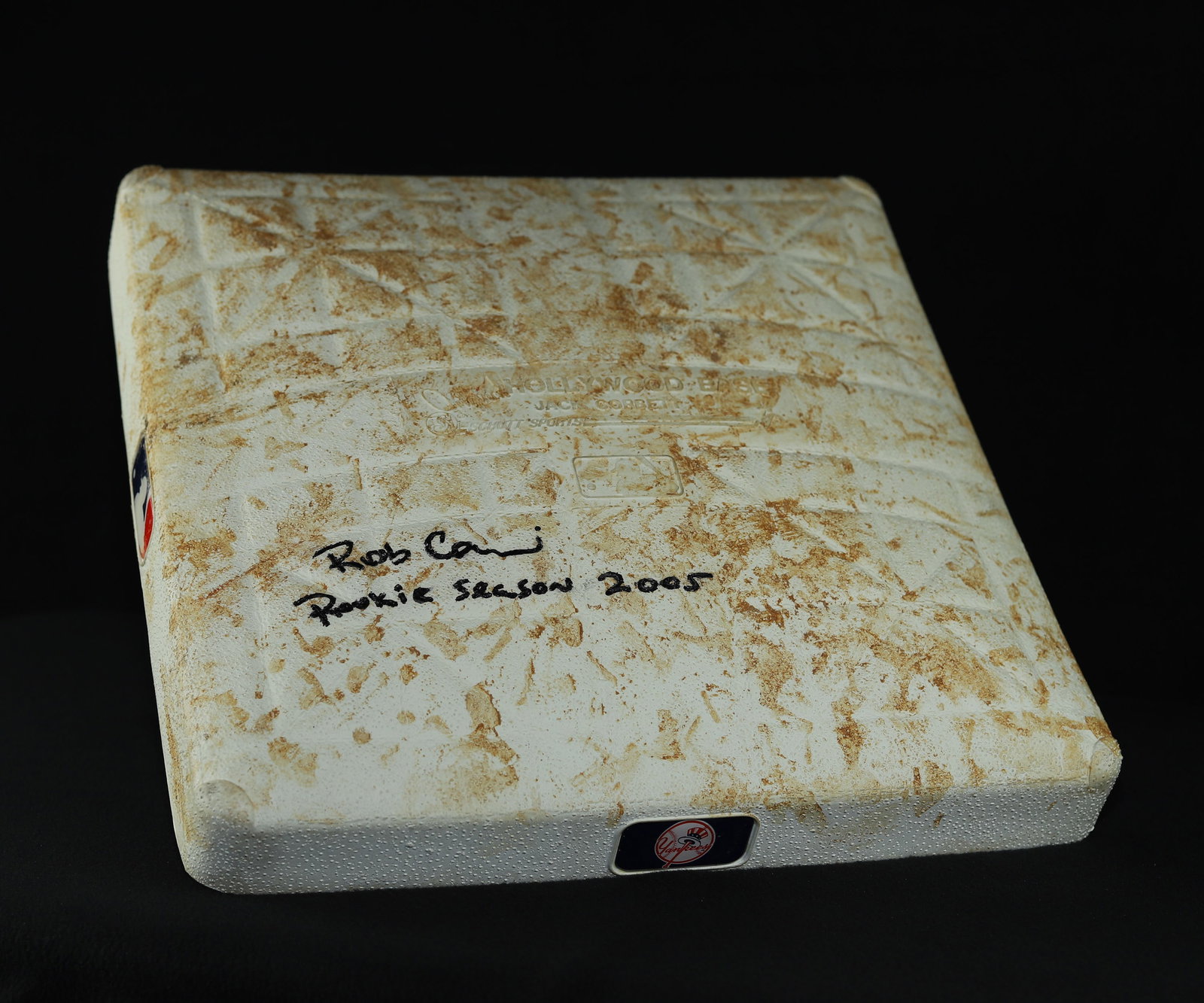 ROBINSON CANO SIGNED 2005 YANKEES STADIUM GAME USED BASE STEINER COA & MLB HOLO 2005 Yankee (1 of 6)