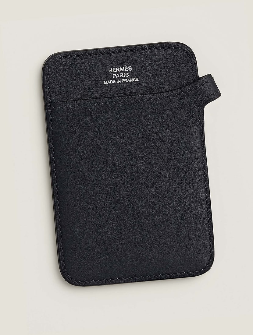 HERMES MAGSAFE CARD HOLDER IN CABAN SWIFT CALFSKIN W/ BOX & PAPERS With a horizontal or vertical (1 of 5)
