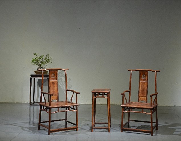 Vintage Set Chinese Huanghuali  Official HAT Chairs (1 of 10)