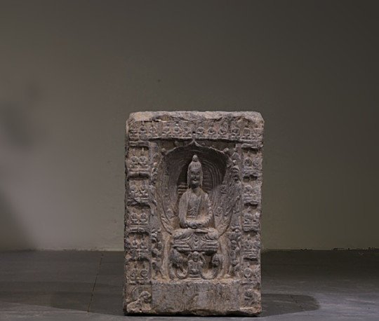 Antique Chinese Stone 4-Sided Carved Buddhist Shrine (1 of 14)