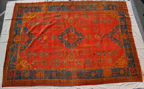 Pakistani Hand Knotted Wool Pile Carpet, 14'8"x10'5": Shipping Available On This Item. Control #26