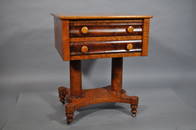 Hudson Valley Antique Work Table, Figural Maple