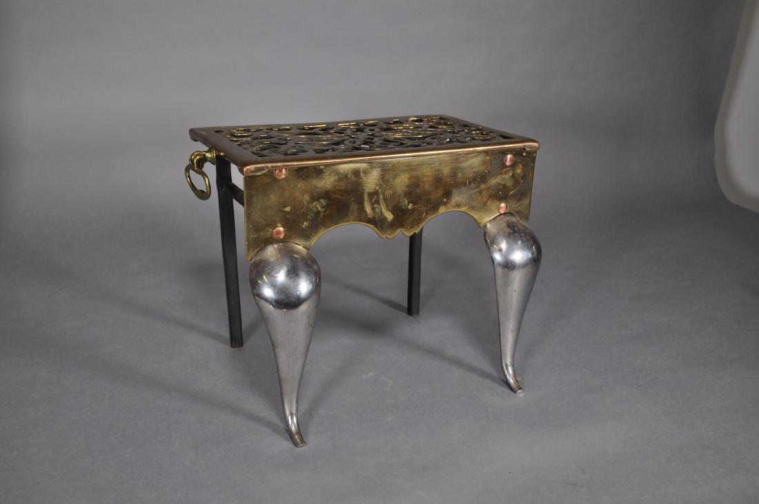 Brass English Footman, Stainless Steel, Iron,: Copper Pins, 17x11x12 1/2",
