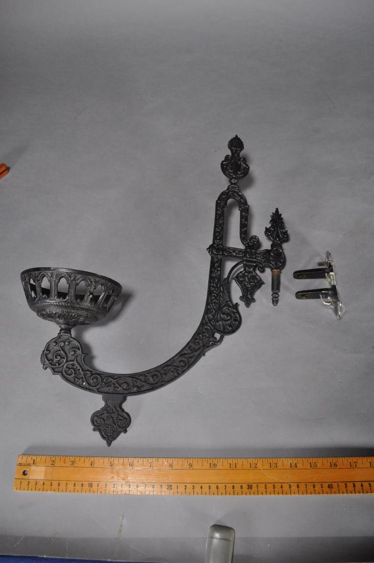Cast Iron Wall Sconce, Victorian 15x19",: For Candle And Shade.